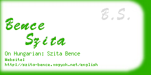 bence szita business card